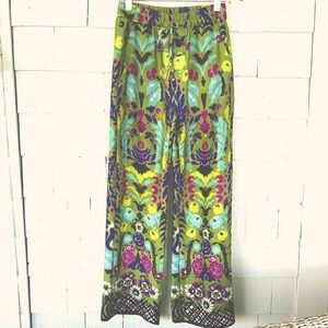 NWOT Zara silky boho floral loungewear pants